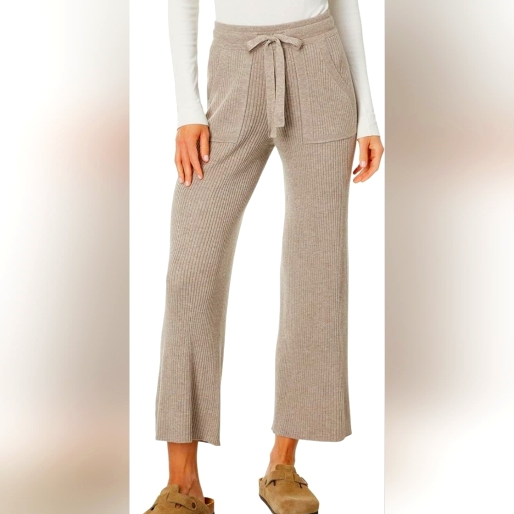 NWT SPLENDID Women's Beige Knit Pants